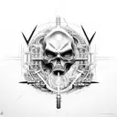 death  train with doomsday clock and dragon tattoo design idea