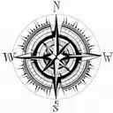 Compass tattoo design idea