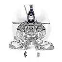 Samurai full back tattoo design idea