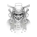 Samurai full back tattoo design idea