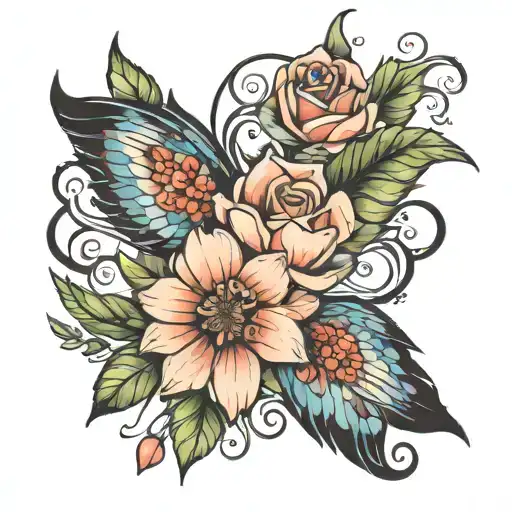 143 ILY tattoo design idea