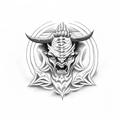 satan tattoo design idea