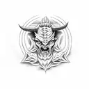 satan tattoo design idea