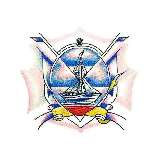 ship tattoo design idea