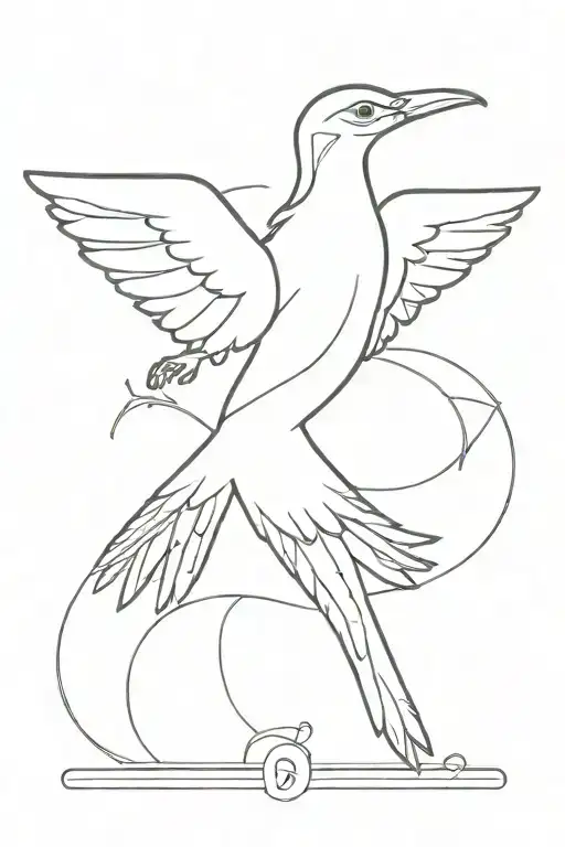 I am the bird of Hermes tattoo design idea