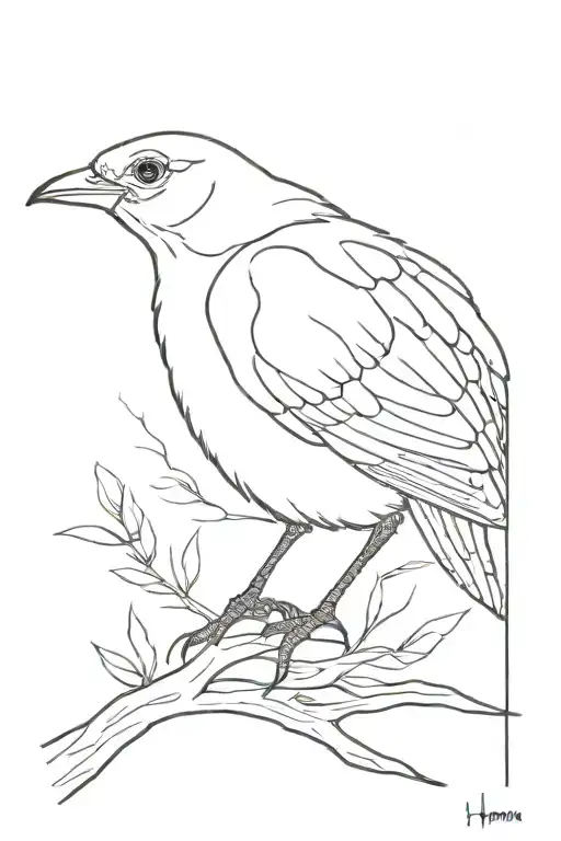 I am the bird of Herm tattoo design idea
