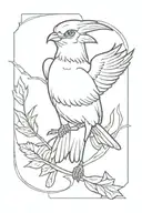the bird of Hermes is my name eating my wings to make me tame tattoo design idea