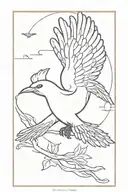 the bird of Hermes is my name eating my wings to make me tame tattoo design idea
