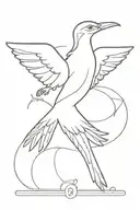 I am the bird of Hermes tattoo design idea
