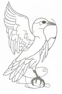 the bird of Hermes is my name eating my wings to make me tame tattoo design idea