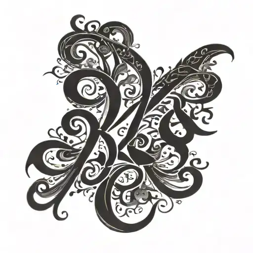 Bozkurt script written in Gokturkish alphabet tattoo design idea