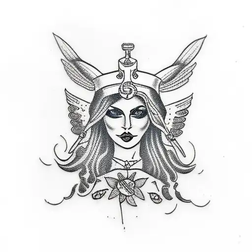 Slavic Goddess Mara tattoo design idea