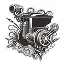 piston RC car engine tattoo design idea