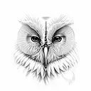 white owl, edelweiss, rose, bee tattoo design idea