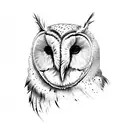 barn owl, edelweiss, rose, bee tattoo design idea
