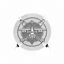 Illustrate a flight medic patch with a helicopter flying above it, combining military and medical elements in a tattoo design tattoo design idea