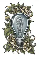 psv light bulb tattoo design idea