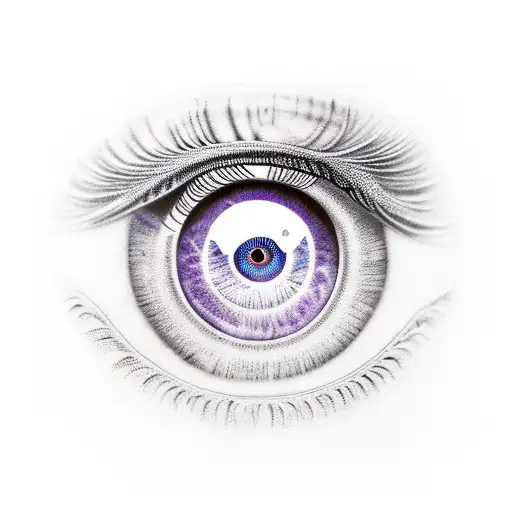 Dragon, eye, soul,breathing purple fire  tattoo design idea