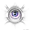 Dragon, eye, soul,breathing purple fire  tattoo design idea