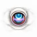 Dragon eye, dragon wings, soul,breathing purple fire  tattoo design idea