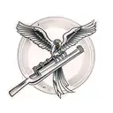 phoenix carrying a cross tattoo design idea