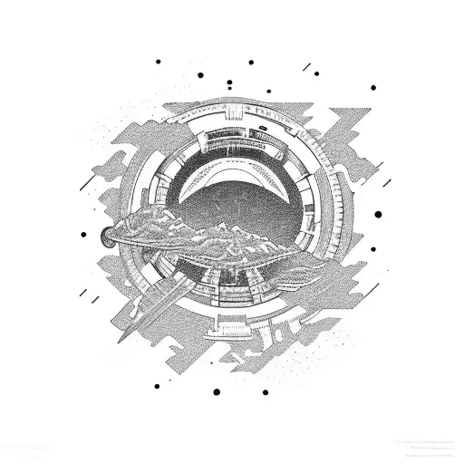 travis scott astroworld rollercoaster sleeve tattoo design idea