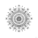 A gear shift knob with intricate mandala patterns tattoo design idea