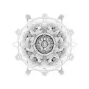 A gear shift knob with intricate mandala patterns tattoo design idea