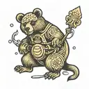 honey bear   tattoo design idea