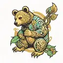 honey bear   tattoo design idea