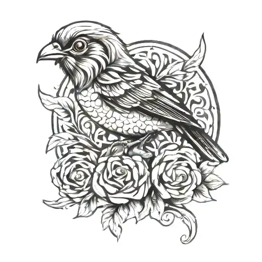 a little bird, a vintage racing care, the number 19  tattoo design idea