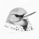 snowboard, beer, (bird,stone,3) tattoo design idea