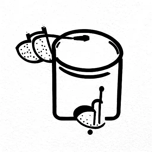 ct, pickle and shot glass tattoo design idea