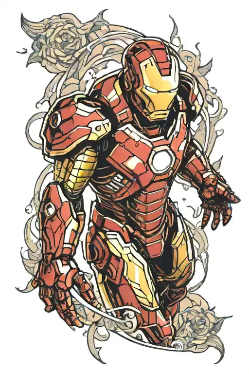iron man looking tattoo design idea