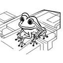 Philosophical exploration of existence through frog symbolism tattoo design idea