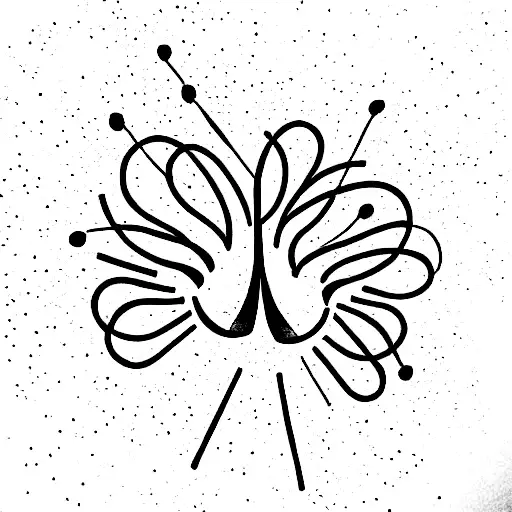 Matching minimal tattoo for best friends by mixing aries and virgo. Should also have elements of fireworks and symphony  tattoo design idea