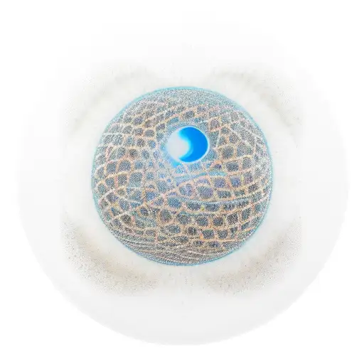 Spherical orb, emitting light through cracks tattoo design idea