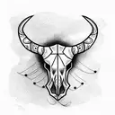 Bull Skull tattoo design idea