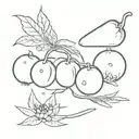 Culinary tattoo design idea