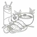 Culinary tattoo design idea