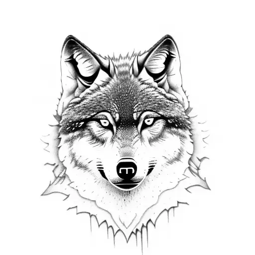 wolfs head, quote "you can leave that lone wolf stuff behind" tattoo design idea