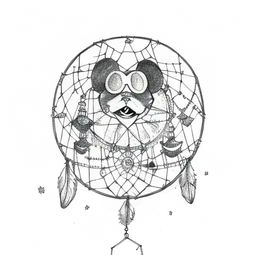 Disney villain dream catcher  tattoo design idea