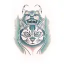 hellcat fury tattoo design idea