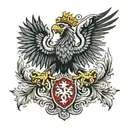 Poland eagle and Scottish lion chest tattoo design idea