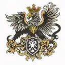 Poland eagle and Scottish lion chest tattoo design idea