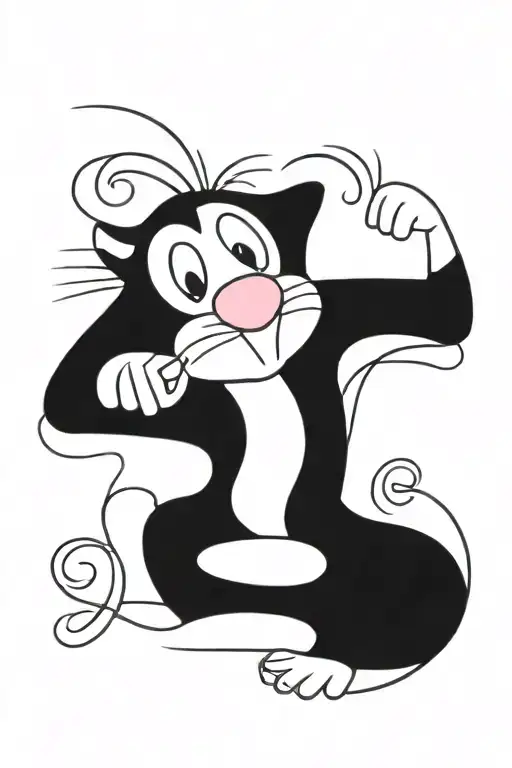 pink panther tattoo design idea
