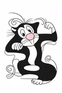 pink panther tattoo design idea