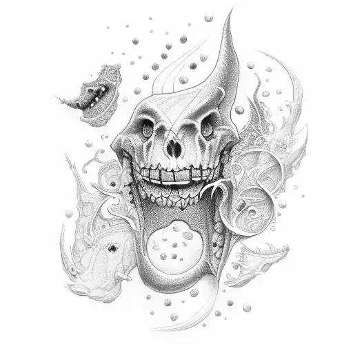 tooth tattoo design idea