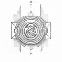 Basic infinity symbol with AJ and HJ in the lines tattoo design idea