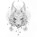 mirror tattoo design idea